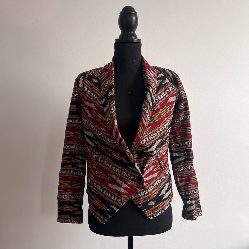 Twelfth Street by Cynthia Vincent Women Ikat Shawl Jacket Blazer
